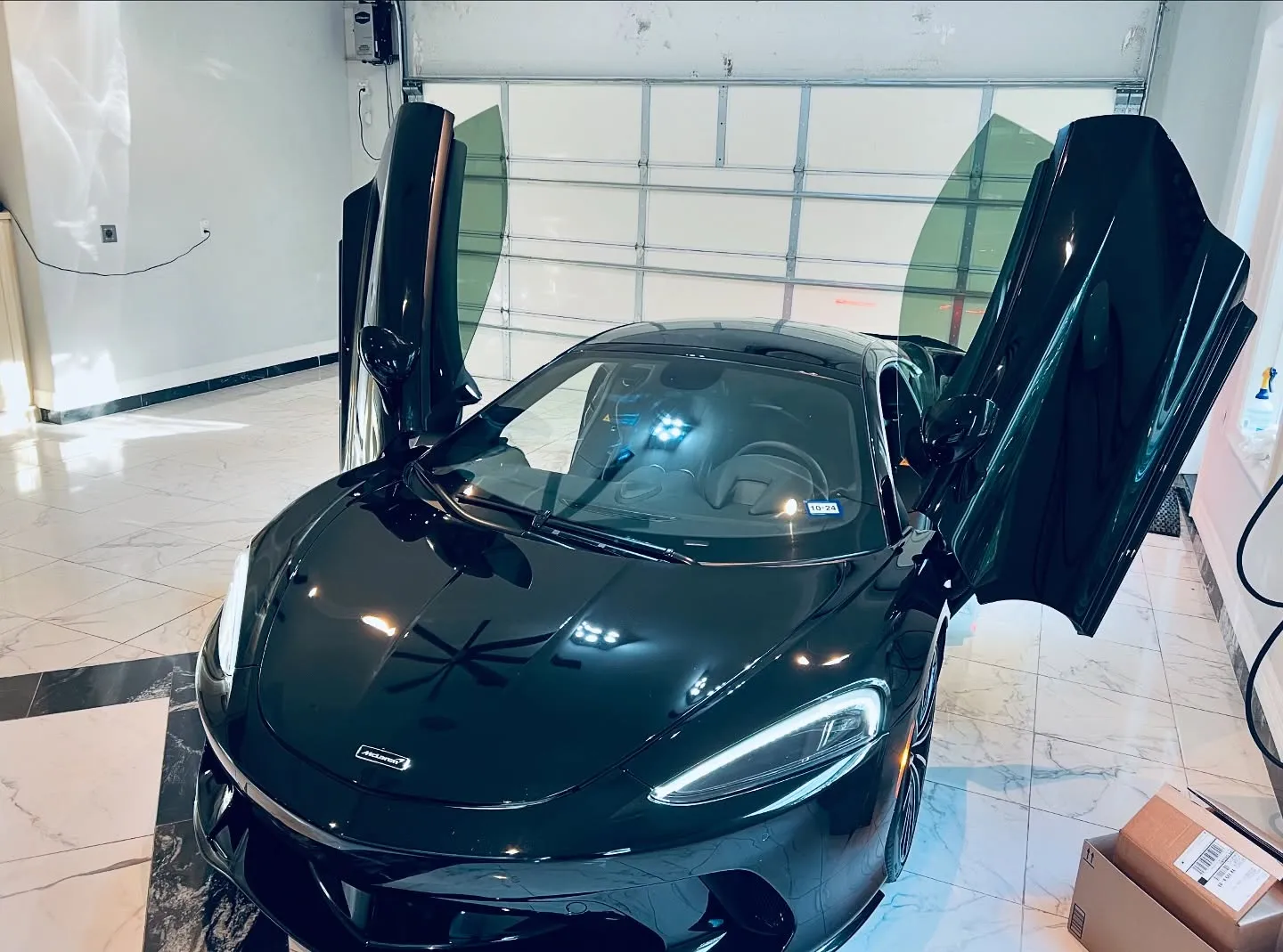 Black car with window tint